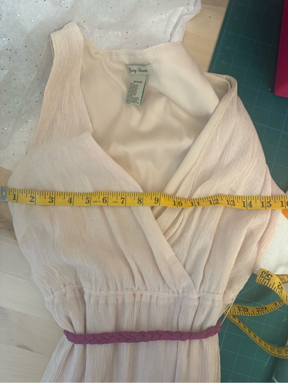 Flying Tomato Sleeveless Colorblock Maxi Dress in Blush, Lavender & Magenta - Picture 4 of 4